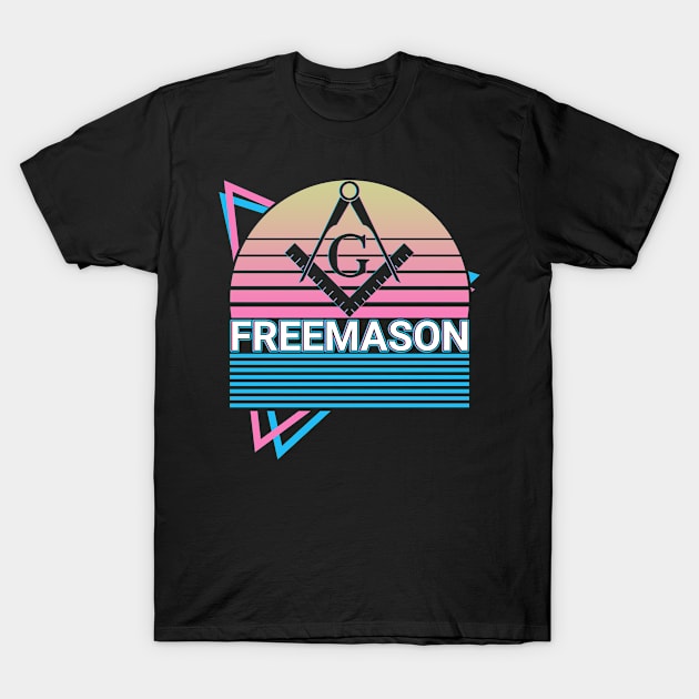 Freemason Freemasonry Masonic Masonry Retro Gift T-Shirt by Alex21